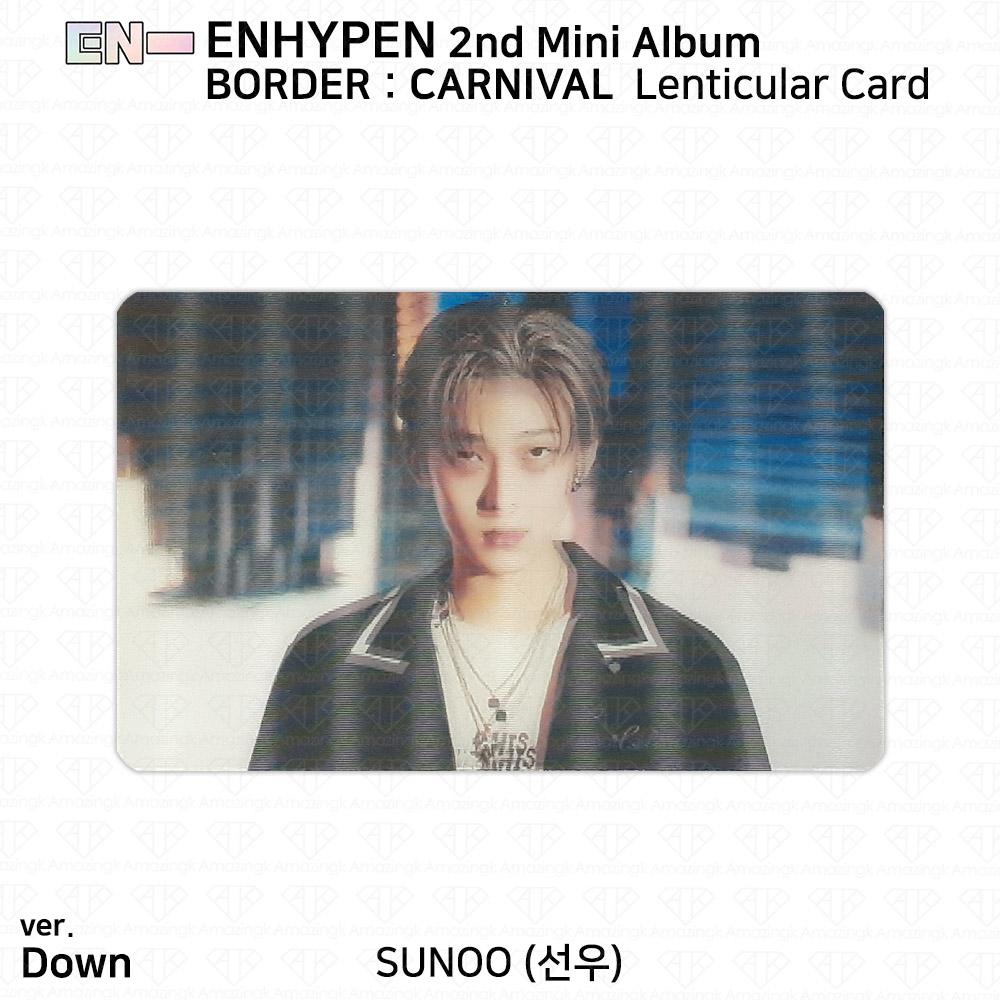 ENHYPEN 2-й мини-альбом Border Carnival, официальная фотокарточка Up Hype Down Ver. KPOP