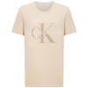 Fashion Overprint Letter Pure Cotton Breathable Round Neck Short Sleeve T-Shirt Women Tops Beige J218885-ACI