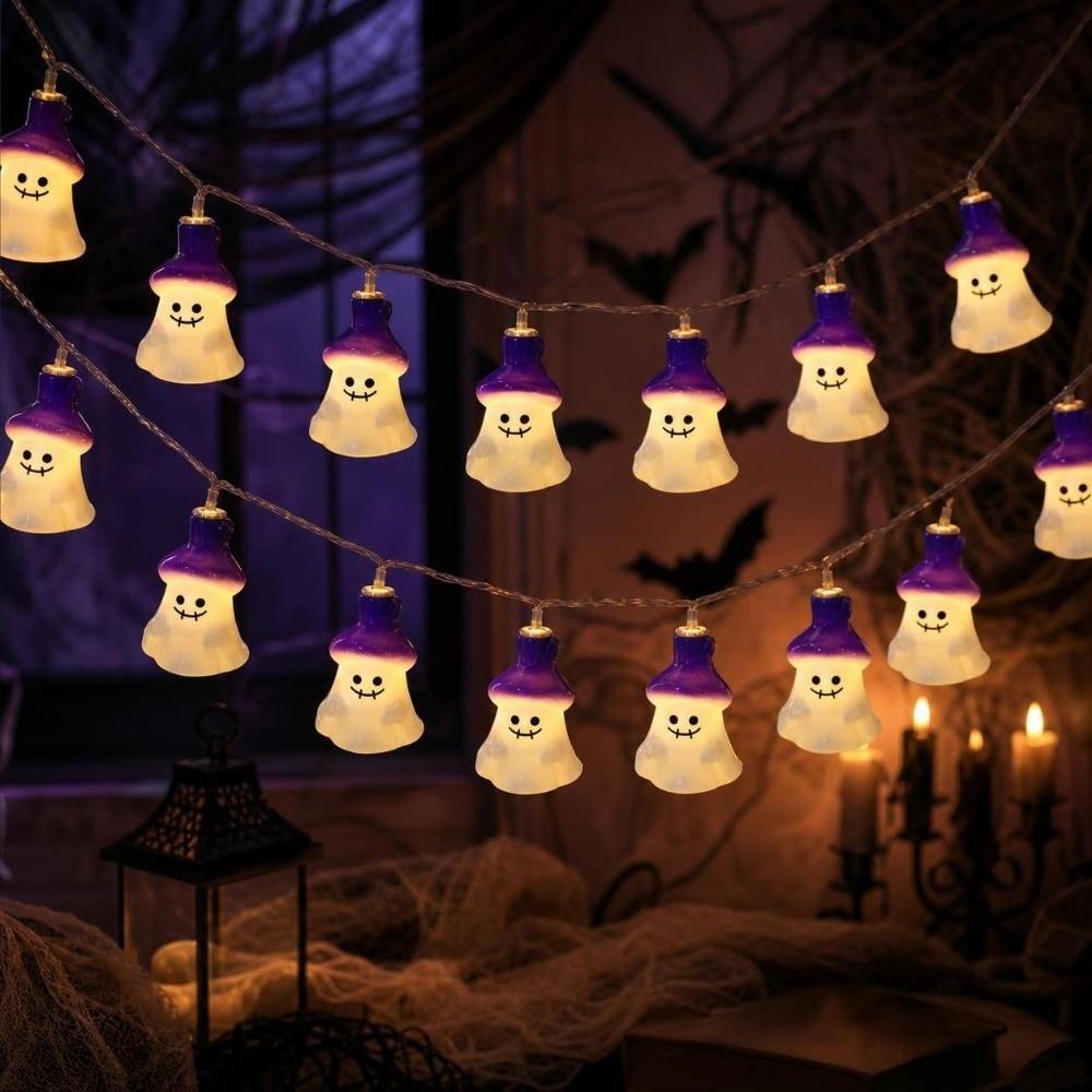 Creative Purple Cap Ghost Light String Cartoon LED Ghost Light String Home Decor