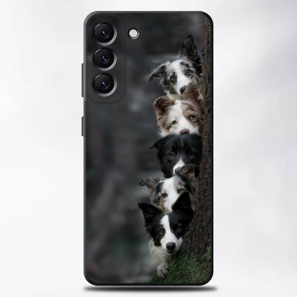 Border Collie Dog Phone Case For Samsung Galaxy A13,A21s,A22,A31,A32,A52,A53,A71,A80,Soft Black Shell