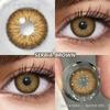 2Pcs Natural Green Colored Contacts for Eyes Blue Lenses Brown Eye Contacts Yearly Lens Makeup Gray Pupils Use for Eye
