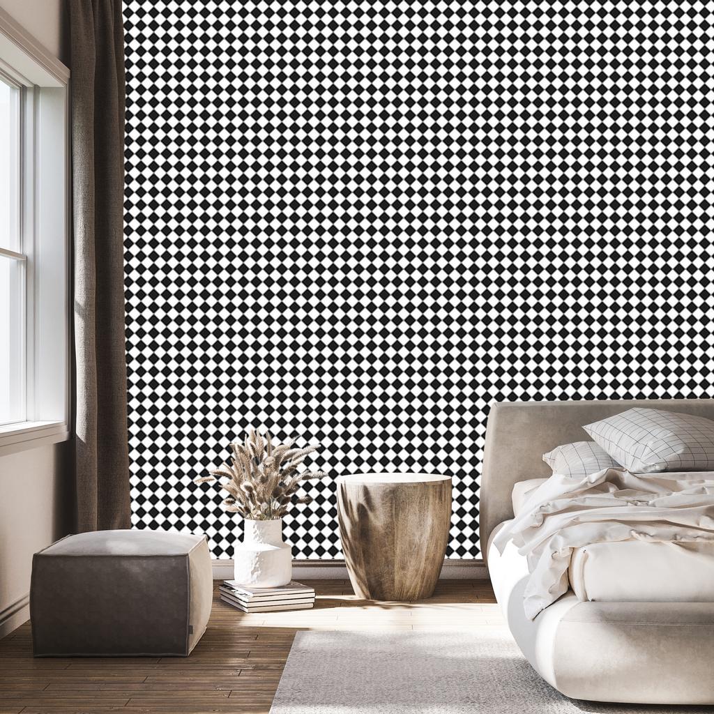 Geometric rhombus wallpaper gray and graphite 50x1000