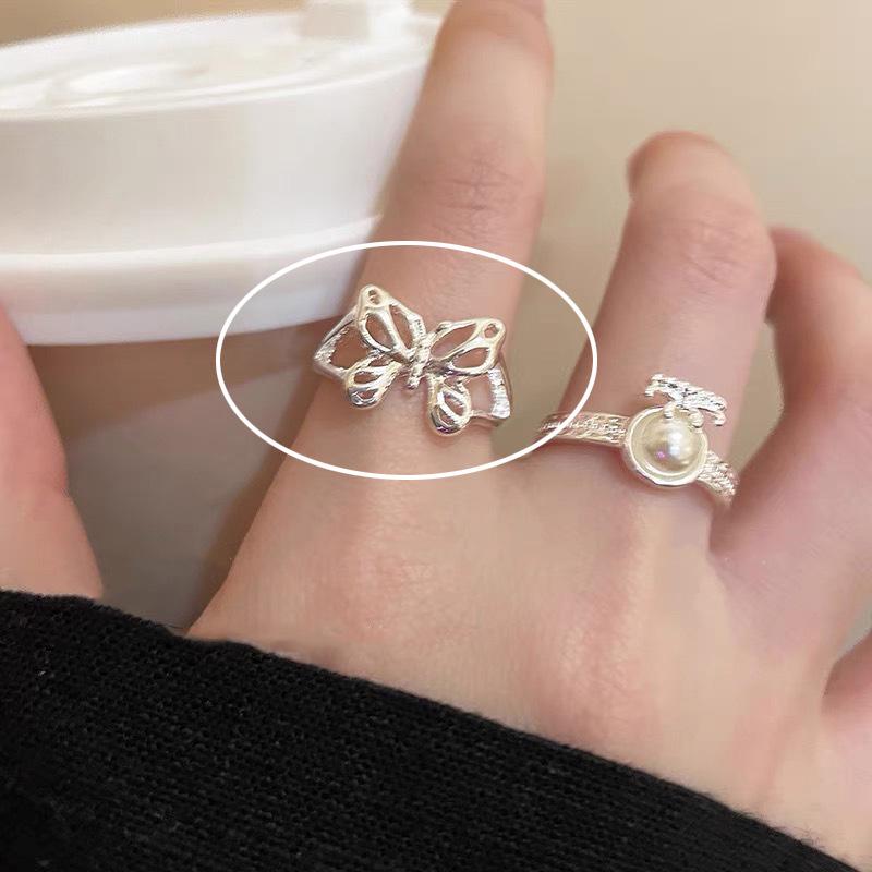 Цветочное кольцо из стерлингового серебра для женщин - Высококачественный дизайн с открытым соединением для осени/зимы