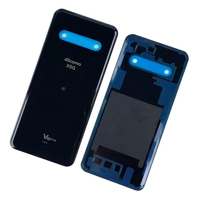 Стеклянная задняя крышка для LG V60 ThinQ 5G, задняя крышка корпуса, крышка батарейного отсека, задняя крышка с заменой объектива камеры
