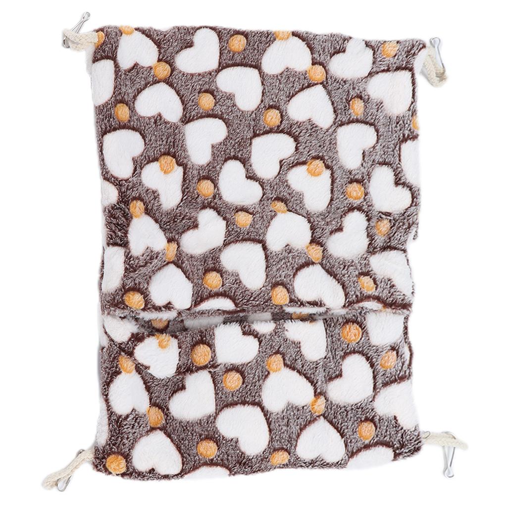 Small Pet Hammock Warm Envelope Style Hanging Bed Cage with Hooks for Hamsters Rabbits