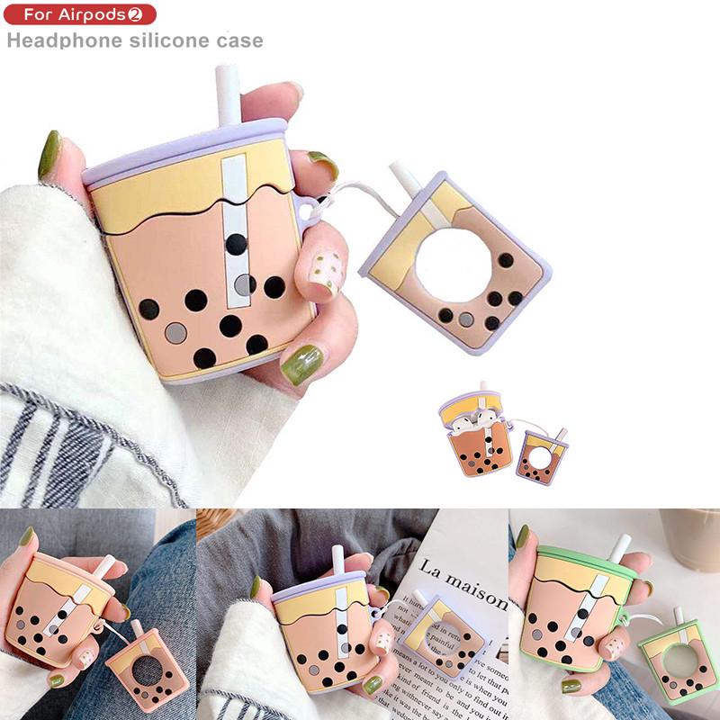 Для Pods Case Milk Tea Anti-Falling Skin Силиконовый Чехол для наушников Box Case