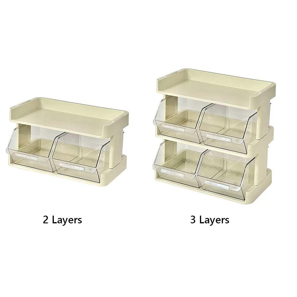 Multi-layers Storage Drawer Rack Multifunction Space Saving Display Storage Box Eco-friendly Material Transparent