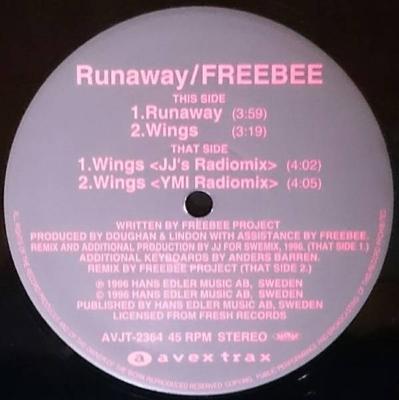 12-дюймовая пластинка БЕСПЛАТНО - Runaway / Wings AVJT2364 Avex Trax 1996 Япония Танцевальная и Электронная Музыка Б/У