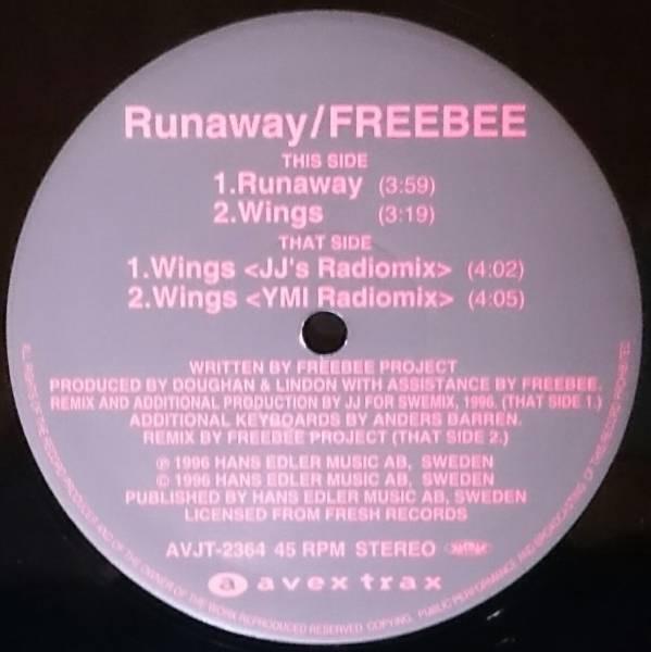 12-дюймовая пластинка БЕСПЛАТНО - Runaway / Wings AVJT2364 Avex Trax 1996 Япония Танцевальная и Электронная Музыка Б/У