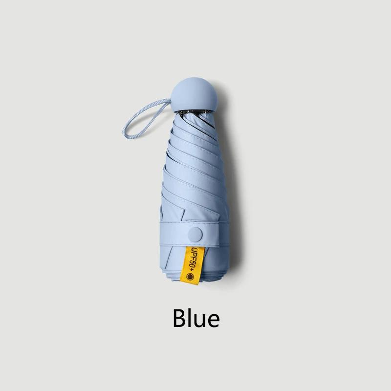 Зонт от солнца, мини-капсула, анти-УФ-зонт, маленький карманный зонтик, защита от солнца и ультрафиолета, зонтик