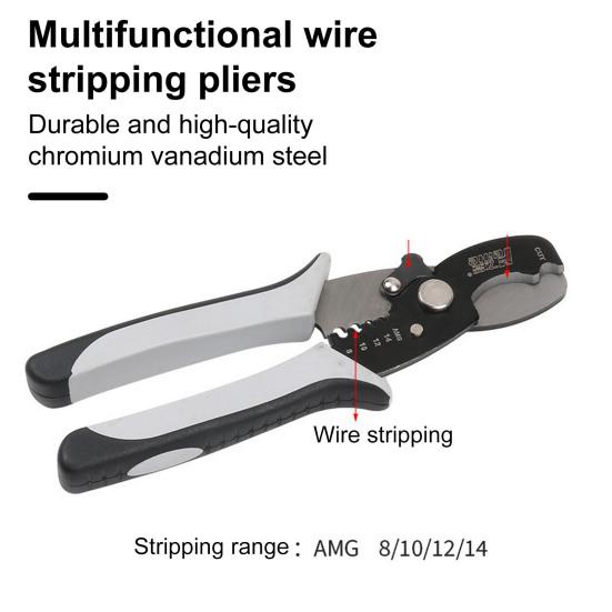 Щипцы для зачистки проводов, многофункциональные сверхмощные острые щипцы для вытягивания и резки проволоки, обжимные клещи для медных труб, электрик, аппаратный инструмент