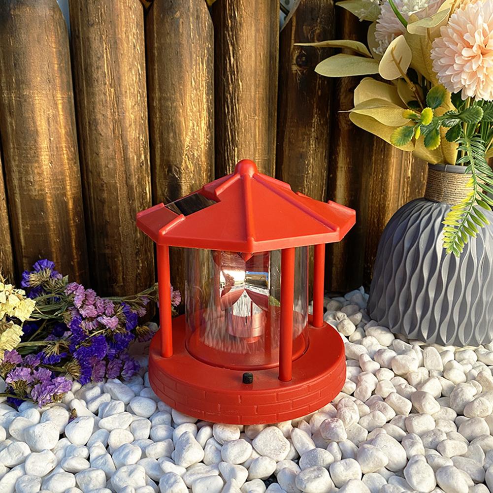 Lamp LED Solar Lighthouse 360 Degree Decor Decoration