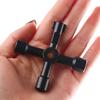 1PCS New Black Universal Triangle Key for Train Electrical Elevator Cabinet Valve Cross Key