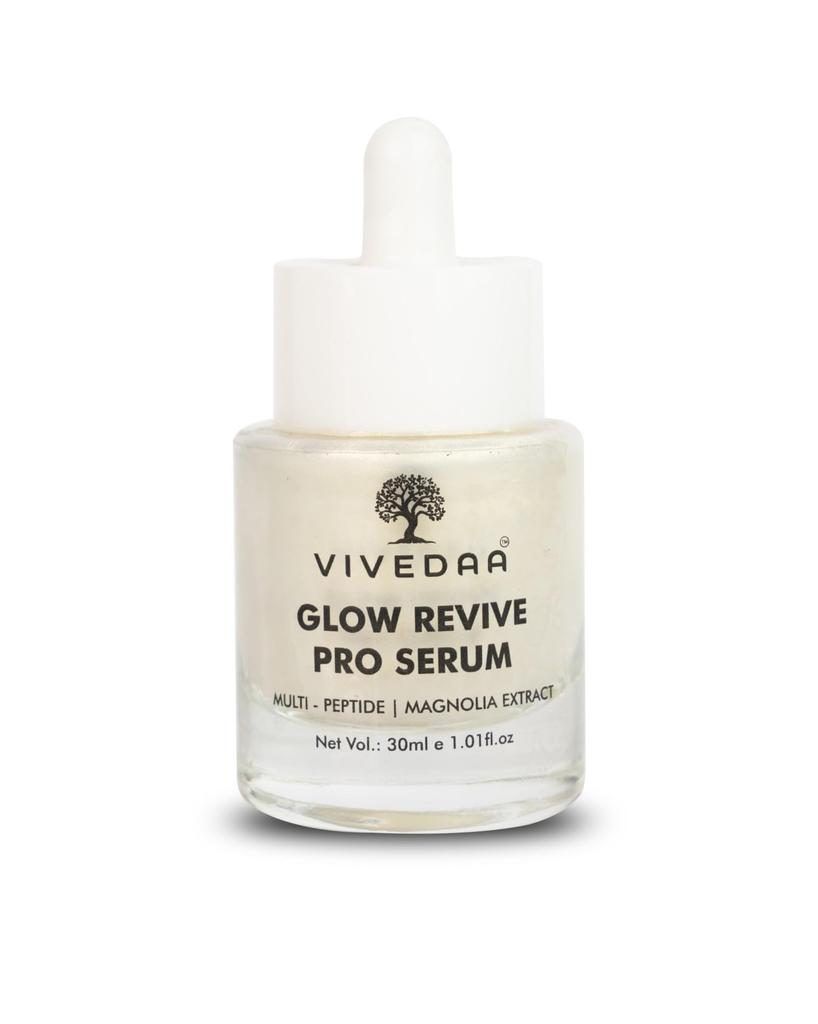 Vivedaa Сыворотка для лица Glow Revive Pro 30 мл с мультипептидами, глутатионом и гиалуроновой кислотой | Мгновенное осветление и повышение упругости | Уменьшает пигментацию