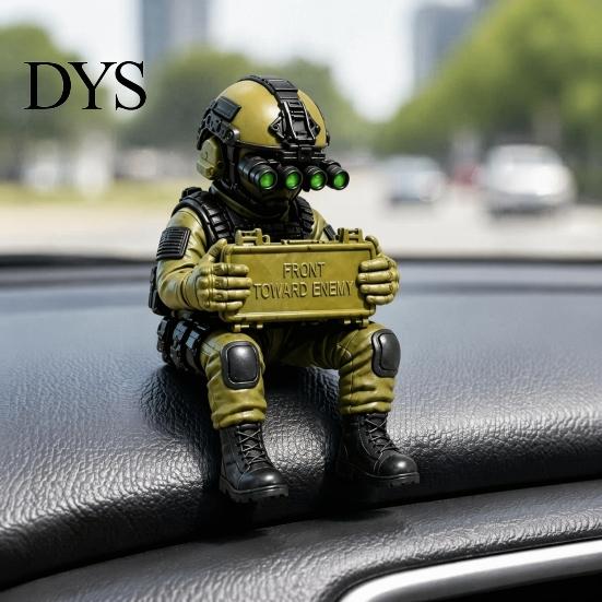 Special Forces Model Kits Tactical Soldier Desk Figurine, 3D Printed Hyper-Realistic Mini Military Decor, Modern Action Figures Front Toward