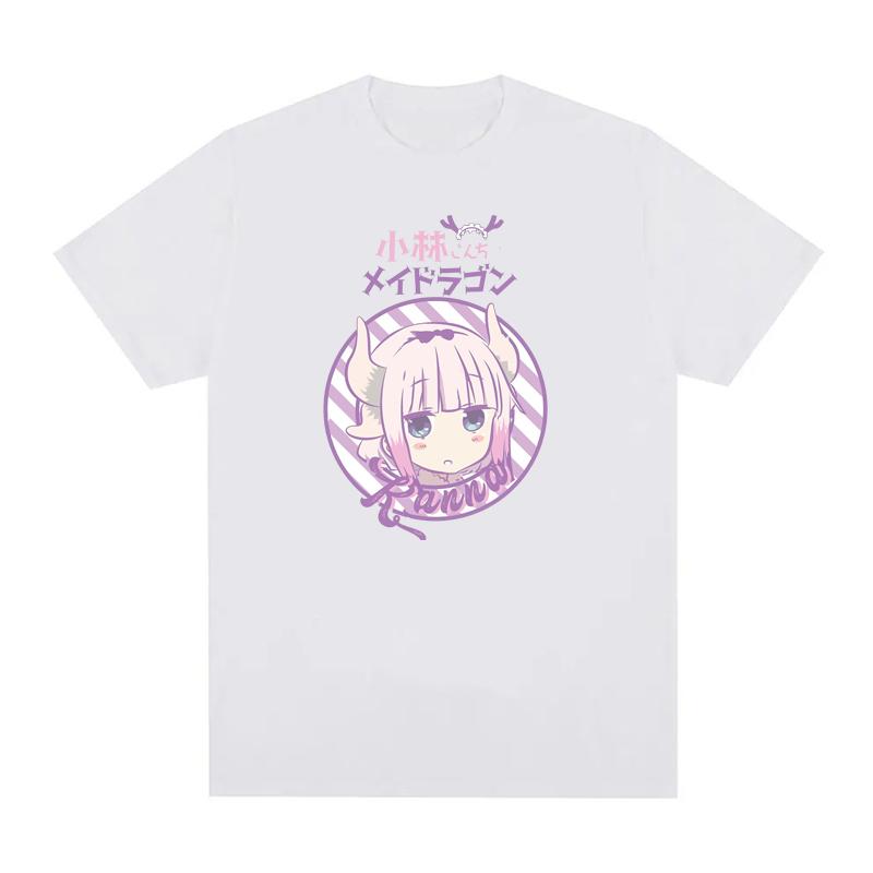 Anime Miss Kobayashis Dragon Maid Tshirt Kawaii Unisexga Print Tee Unisex Oversized Shortsleeve Crewneck Harajuku Streetwear Tops