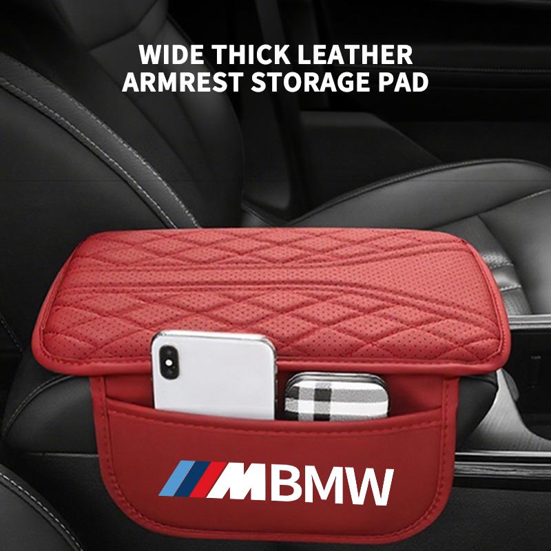 Leather Car Armrest Center Console Pad Auto Seat Arm Rest Mat For BMW Performance M E87 E30 E46 E28 F35 G20 E93 F20 X3 X UNYDV1