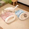 Comfortable Thickened Cat Sleeping Bag Soft Pocket Type Cat Bed Warm Closed Cat Bed Funny Pet Nest Lovely Nest Pet Supplies