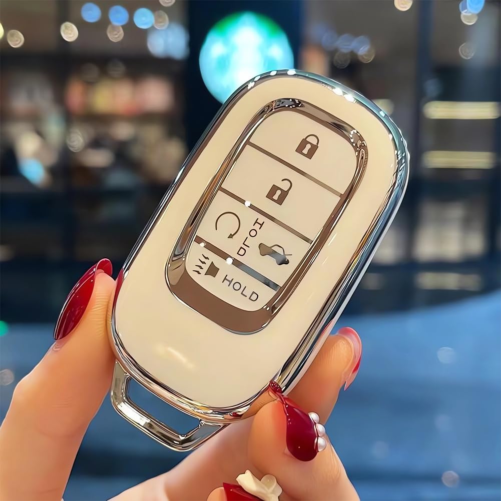 Подходит для брелка Honda (с цепочкой ключей), совместим с Accord Civic CR-V HR-V Passport Premium TPU брелок