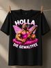 Holla Die Gewaltfee Close Up Powerful Fairy In Pink Tutu And Wings Gripping A Club With Tough Unisex All Tshirt