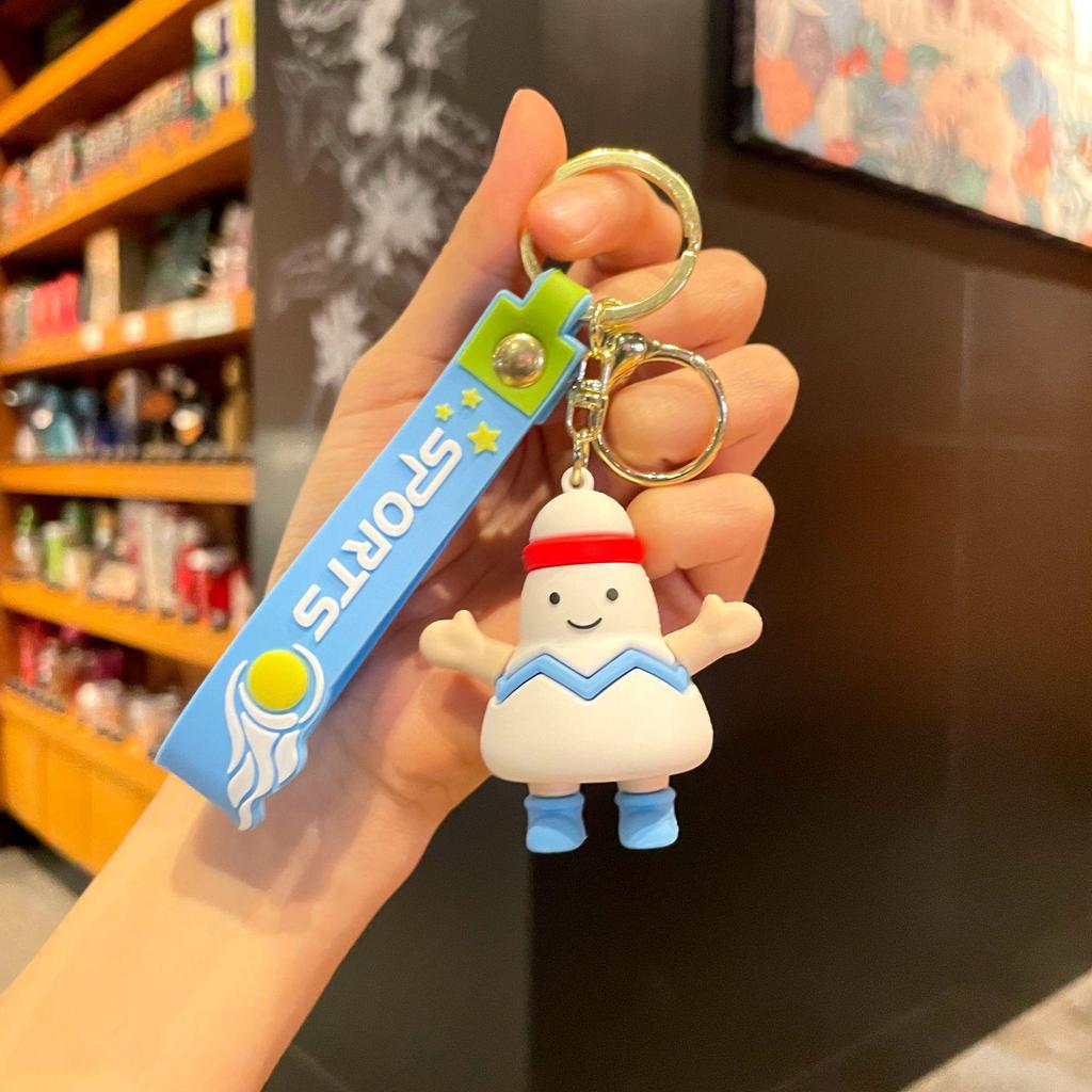 3D Спортивный кулон-брелок - Креативный мультяшный футбольный и баскетбольный аксессуар для ключей для автомобиля или школьного рюкзака