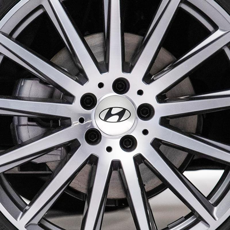 4Pcs 56mm 60mm 65mm Car Wheel Center Hub Caps Badge Stickers Emblem Auto AccessorFor Hyundai Elantra Getz Tucson Accent Veloster TT33