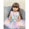 Разноцветная красивая мягкая реалистичная мини-кукла Reborn Baby с волосами для девочек, подарок на день рождения для малышей