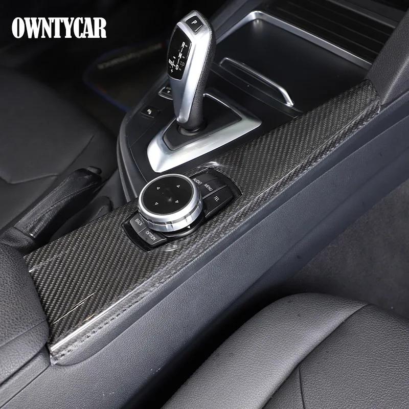 Для BMW 3 4 серии F30 F31 F32 F35 2013-2019 Накладки-наклейки Декоративная отделка Панели переключения передач Консоли Автомобиля из Настоящего Углеродного Волокна