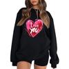 Women's Casual Fashion Valentine's Day Print Long Sleeve O-Neck Sweatshirts Pullover Top