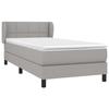 3126205 vidaXL Divan Bed and Mattress Light Grey 90x190 Cm Fabric