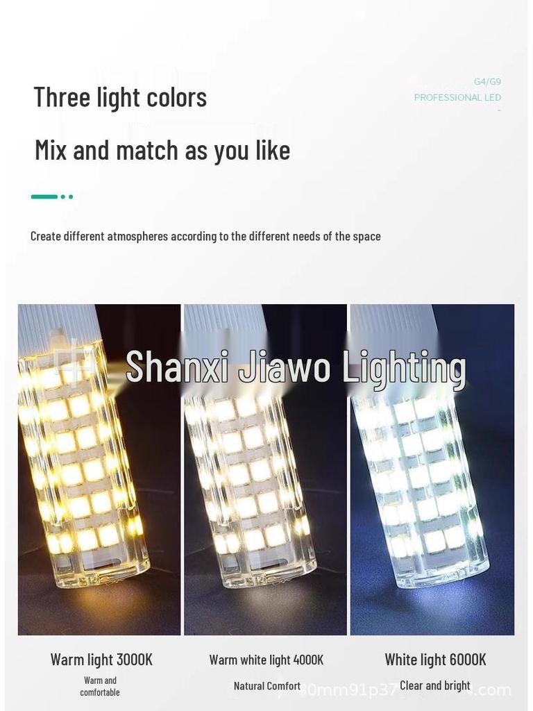 G9 LED Corn Light: Super Bright, Energy-Saving Bulb with Flicker-Free SMD Lamp Beads, Compatible with 110V-265V.