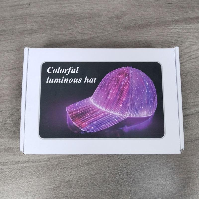 Многоцветная светодиодная оптоволоконная светящаяся шляпа для вечеринки, козырек, бейсболка, рождественский подарок