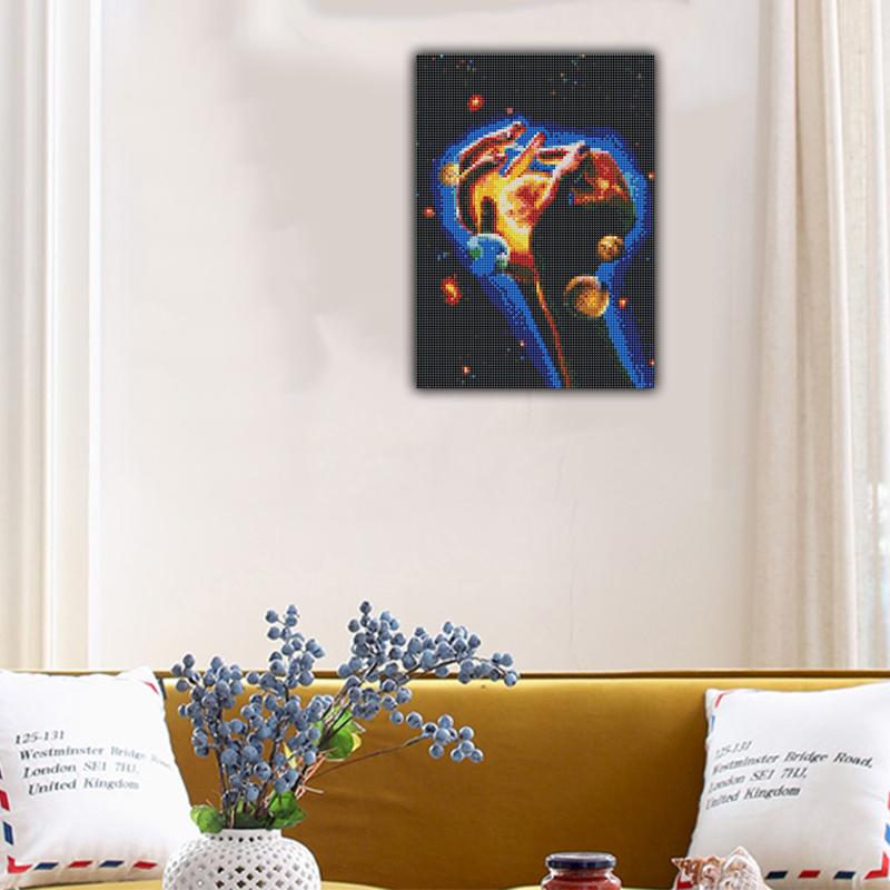 FIYO 11,8x16,73 В алмазной живописи, полная круглая дрель, планета, ручная круглая алмазная живопись, ручная работа, сделай сам, алмазная мозаика, картина, украшение для дома