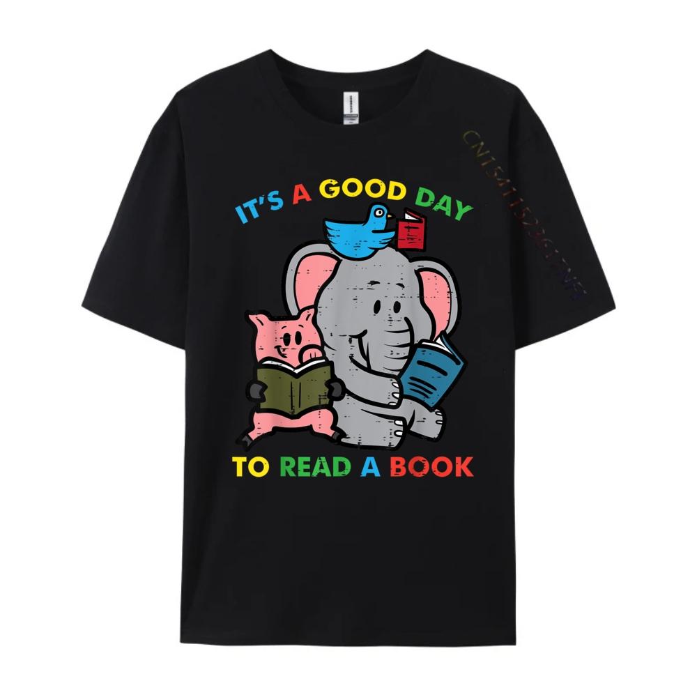 Its A Good Day To Read A Book Animals Reading Librarian Christian Tshirt Unisex Camiseta Masculina Big Size Easter Sunday