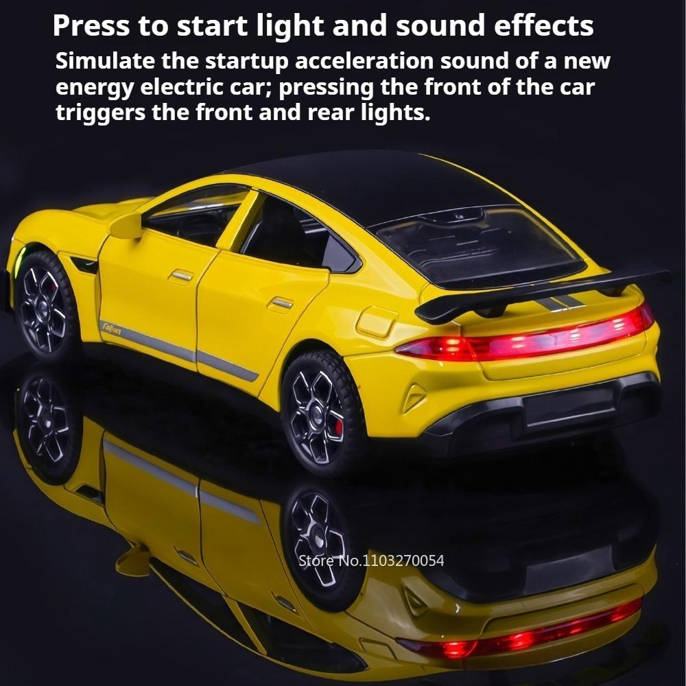 ABAE1 1:32 SU7 Ultra BYD Yangwang U9 Alloy Sportscar Model Diecast Toy Rear Wheel Pull Back with Sound Light Vehice Collecting Hobbies