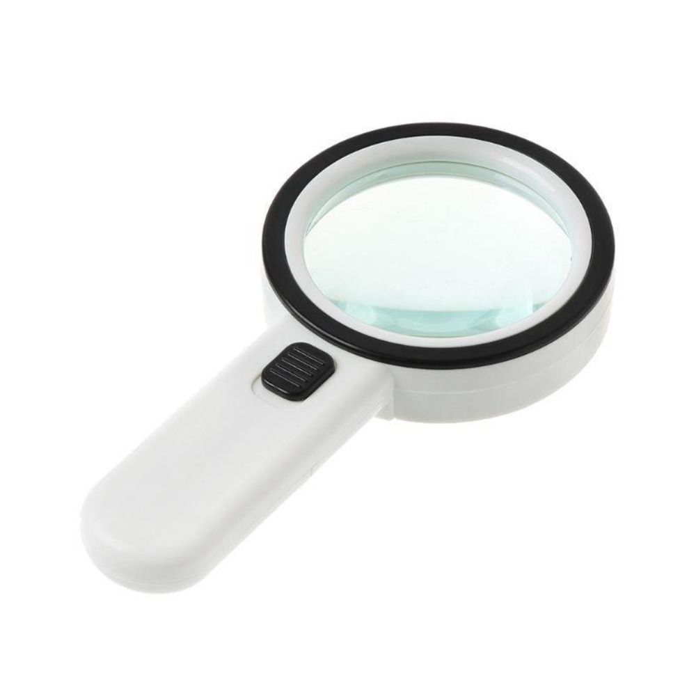 LED Light Lighted Magnifying Glass Illumination Illuminated Magnifier Coins Inspection