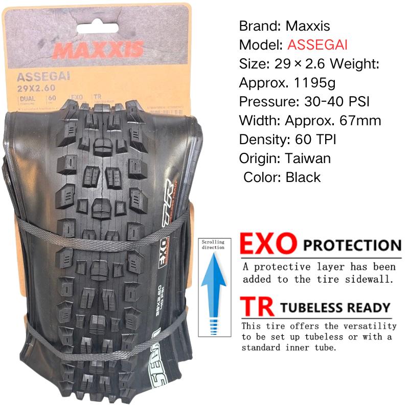 Maxxis ASSEGAI 27.5 29X2.5 дюйма Даунхилл Складной Вакуумный Устойчивый к Проколам Это Самая Прочная Шина Maxxis для Быстрой Смены