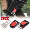 2pcs/set Motorcycle Helmet Buckle Adjustable Plastic Clip Electric Scooter Helmet Fixing Buckles Helmets Accessories