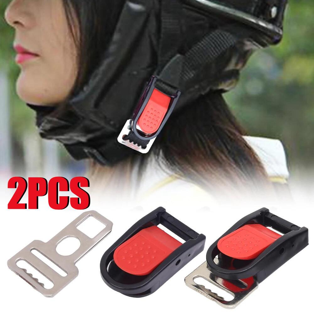 2pcs/set Motorcycle Helmet Buckle Adjustable Plastic Clip Electric Scooter Helmet Fixing Buckles Helmets Accessories