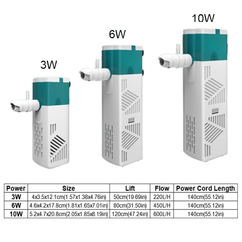 3/6/10 Вт Погружной фильтр для аквариума Регулируемый сборщик фекалий рыб Фильтр Аквариум