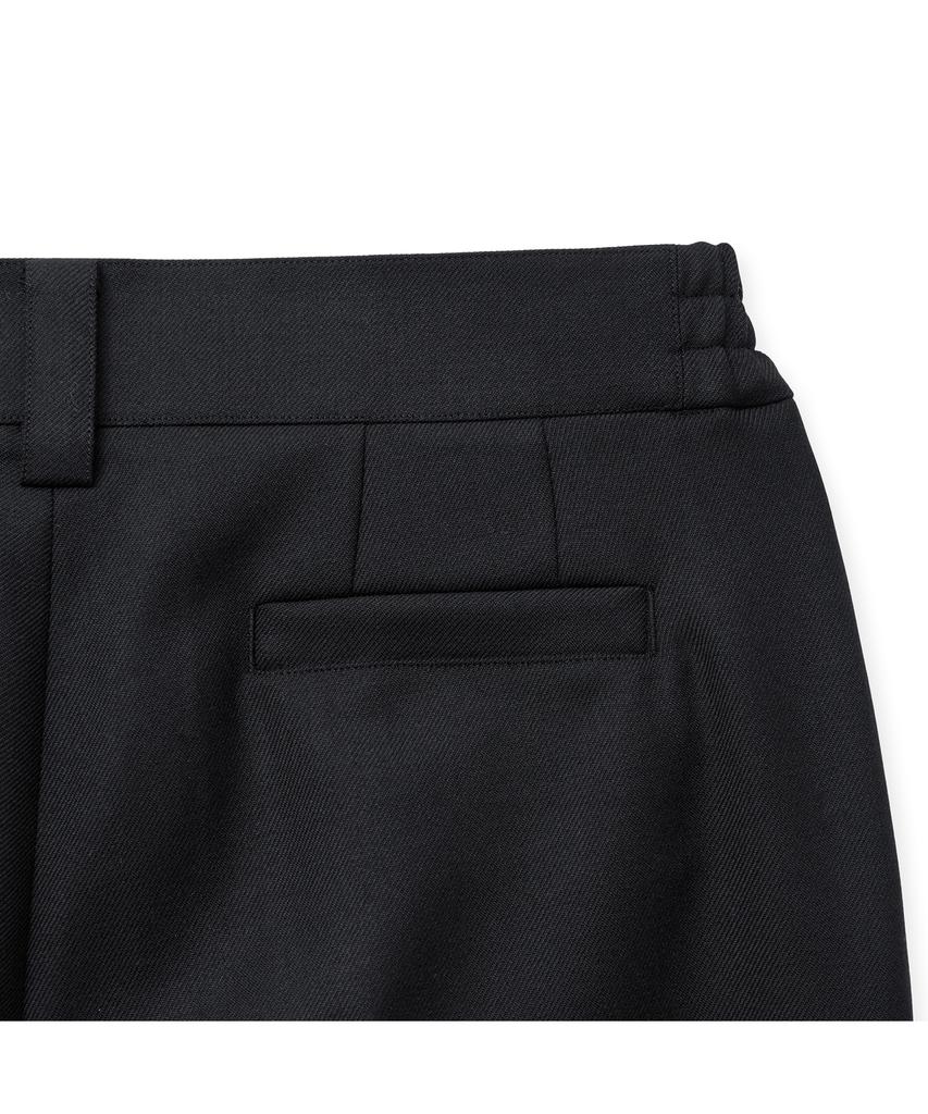 IOLO Twill Relaxed One-Pleat Pants_Black