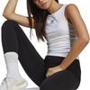 adidas Оригинальные женские топы с принтом логотипа Clover, облегающие, с круглым вырезом, белые IB9111