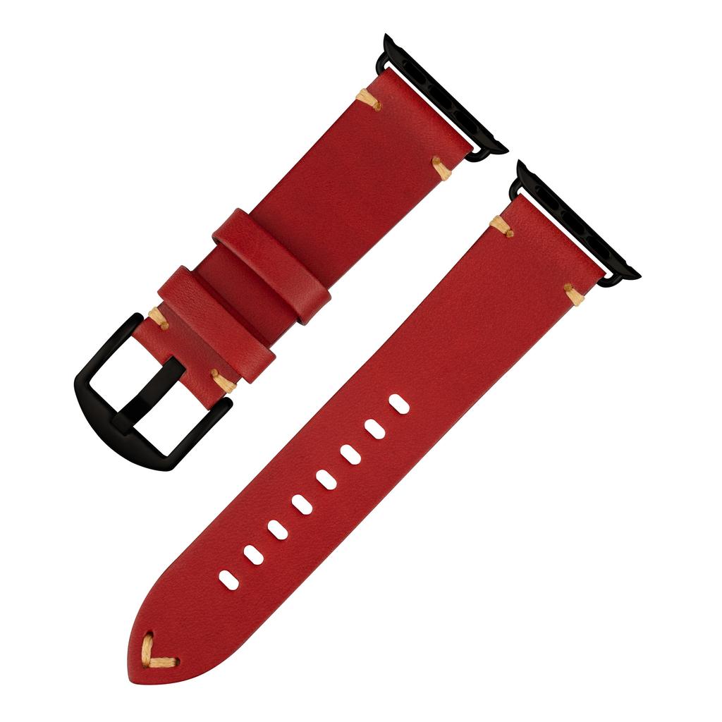 Оригинальный кожаный ремешок для часов из коровьей кожи, замена для Apple Watch Series 3 4 5 6 7 8 9 S9, прочный аксессуар-браслет для смарт-часов