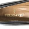 Сделано в Японии TRUSSARDI Высококачественная кожа Туфли-лодочки на низком каблуке 23.5 Темно-коричневый(ИСПОЛЬЗОВАЛ)