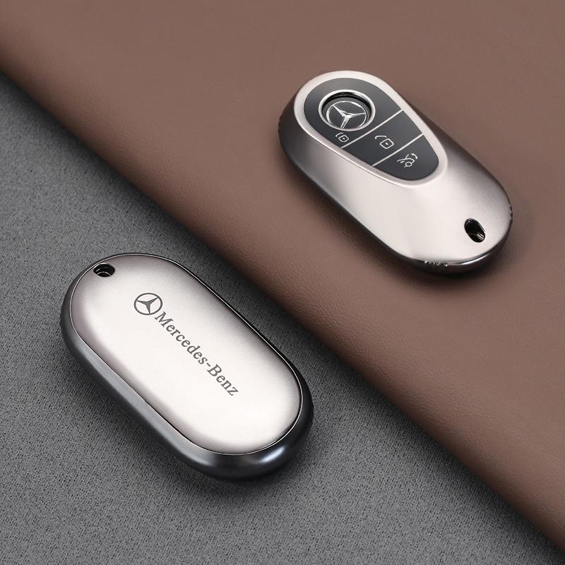 Alloy Style Fashion Car Key Case Cover Shell Fob For Mercedes Benz 2023/24 C/SClass W223 W206 S350L S400L S450L S500L Protector ZS4