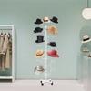 7 Tiers Hat Rack 35 Hat Rests White Modern Style Rotatable Tiers 4 Pulleys Stable Base for Home Store Office Display