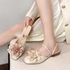 Модные тапочки женские 2025 новые цветы роскошное слайд-шоу мягкие дизайнерские летние на низком каблуке пляжные цветочные женские туфли Zapatos De Mujer