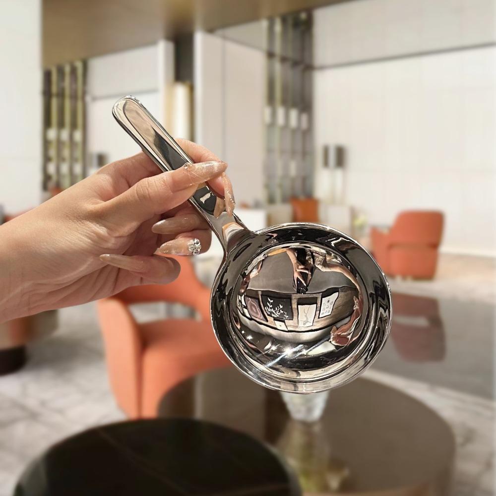 304 Stainless Steel Serving Spoon Large Size Soup Ladle Scoop Round Soup Spoon  Home