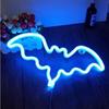 Halloween Neon Signs Bat LED Neon Lights USB Battery Powered Neon Light Sign for Wall Decor Room