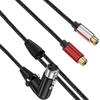 2RCA Female на 3Pin Female Звуковой Несбалансированный Кабель 3Pin на Двойной 2RCA Female Разветвитель Патч-корд Микрофонный Кабель